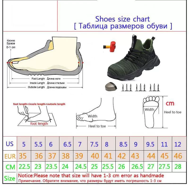 Lightweight and Comfortable Work Safety Shoes Non-slip Steel Toe Cap Breathable