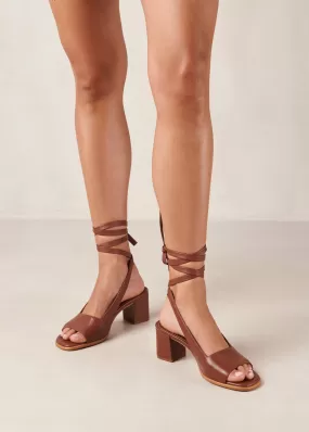 Lille Dark Tan Leather Sandals