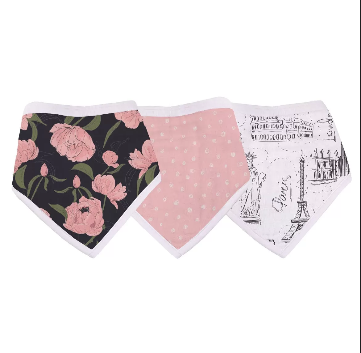 London, Paris, New York Bandana Bibs