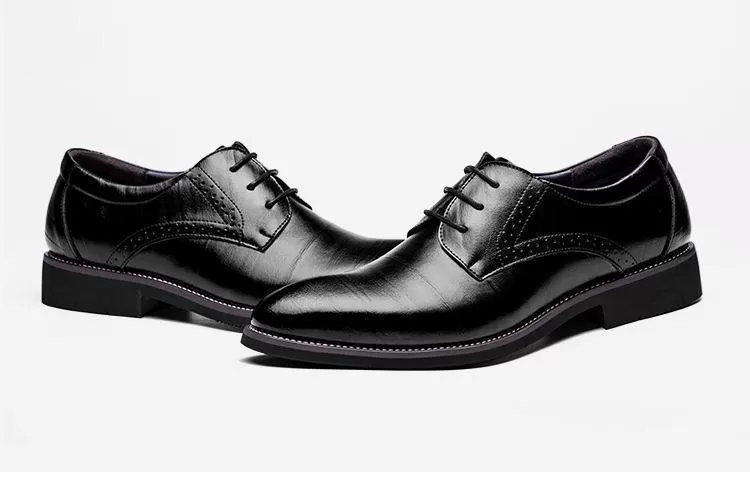 Men  Dress Shoes -  Wingtip Leather Shoes