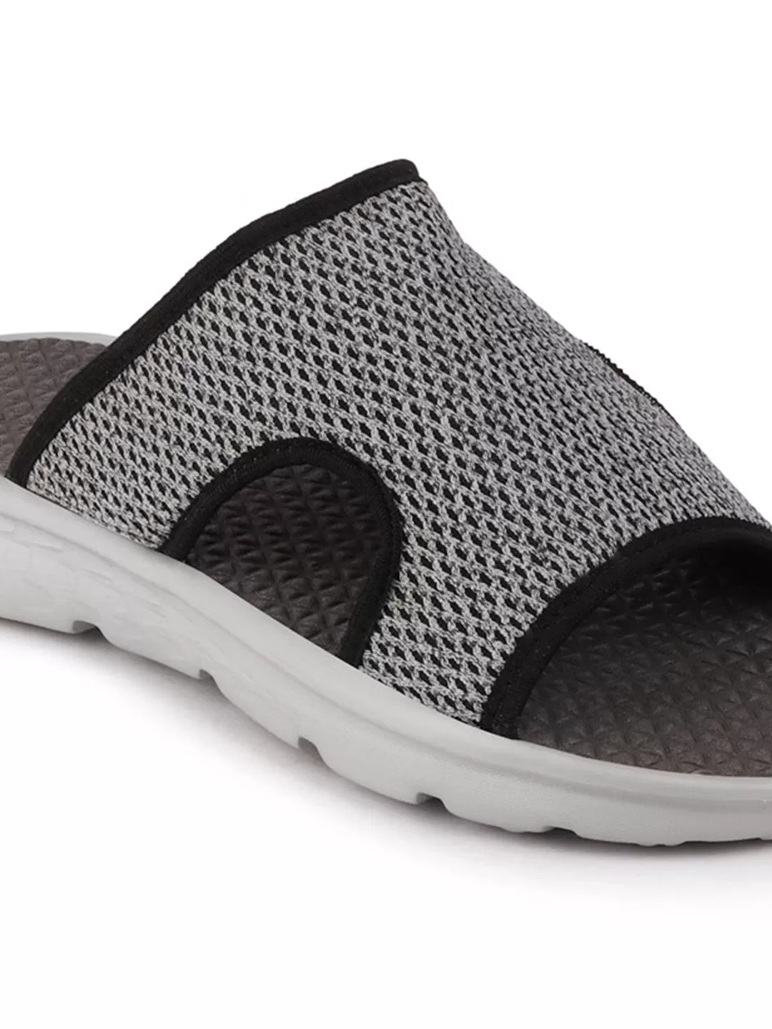 Men Grey Casual Slip-On Slider Flip-Flops