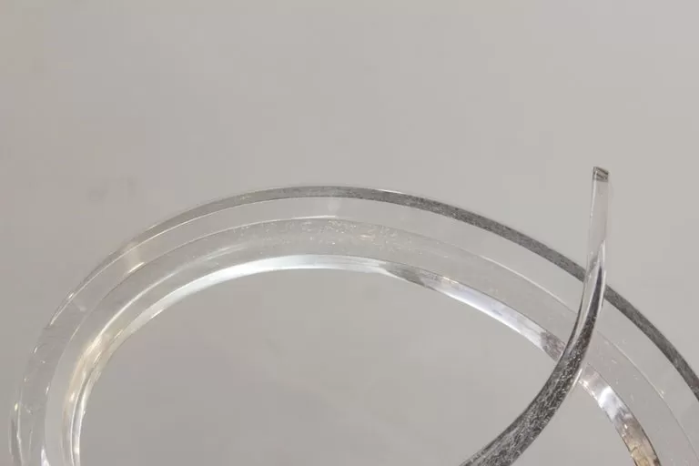 Mid-Century Modern Abstract Lucite Swirl on Stone