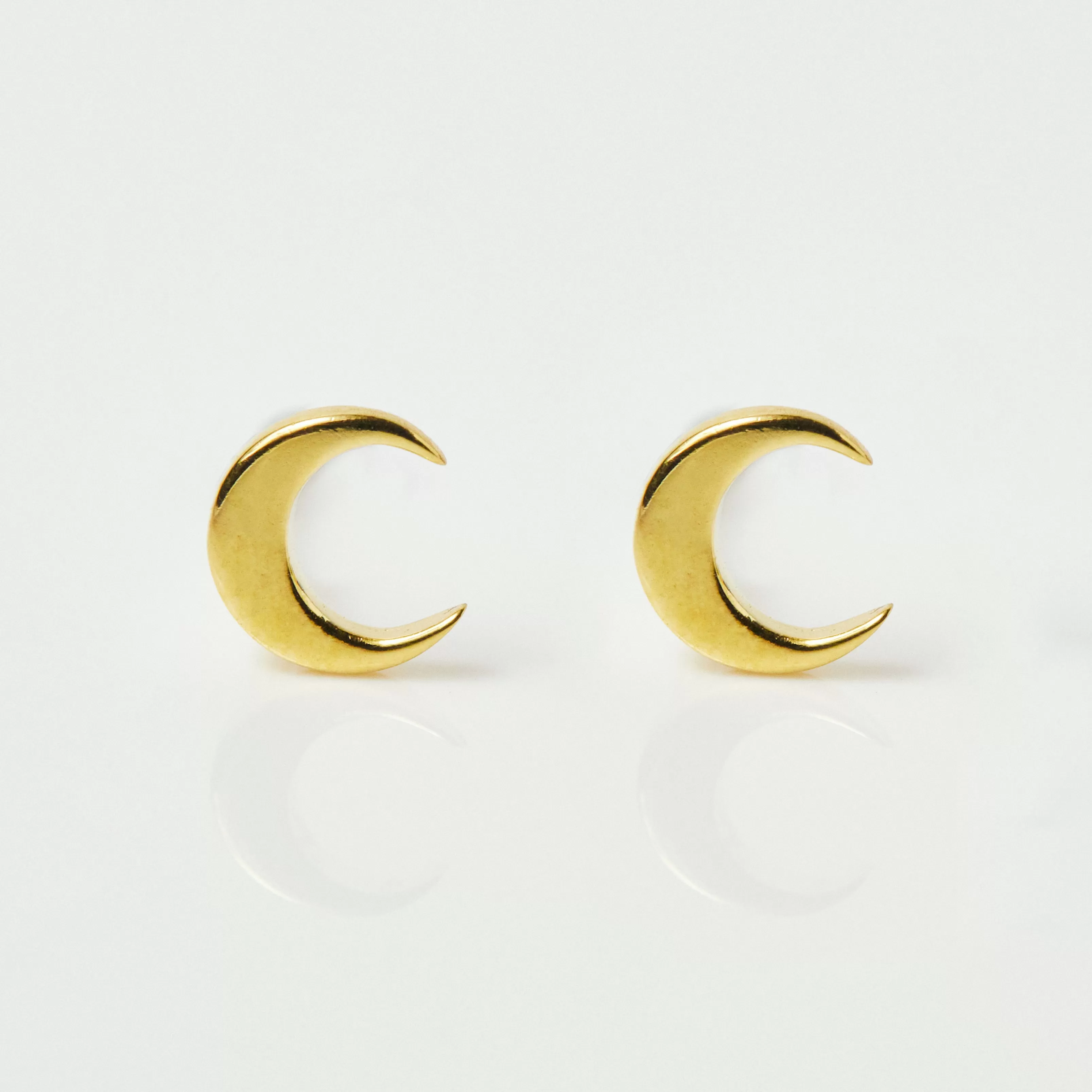 Mini New Moon Stud Earrings