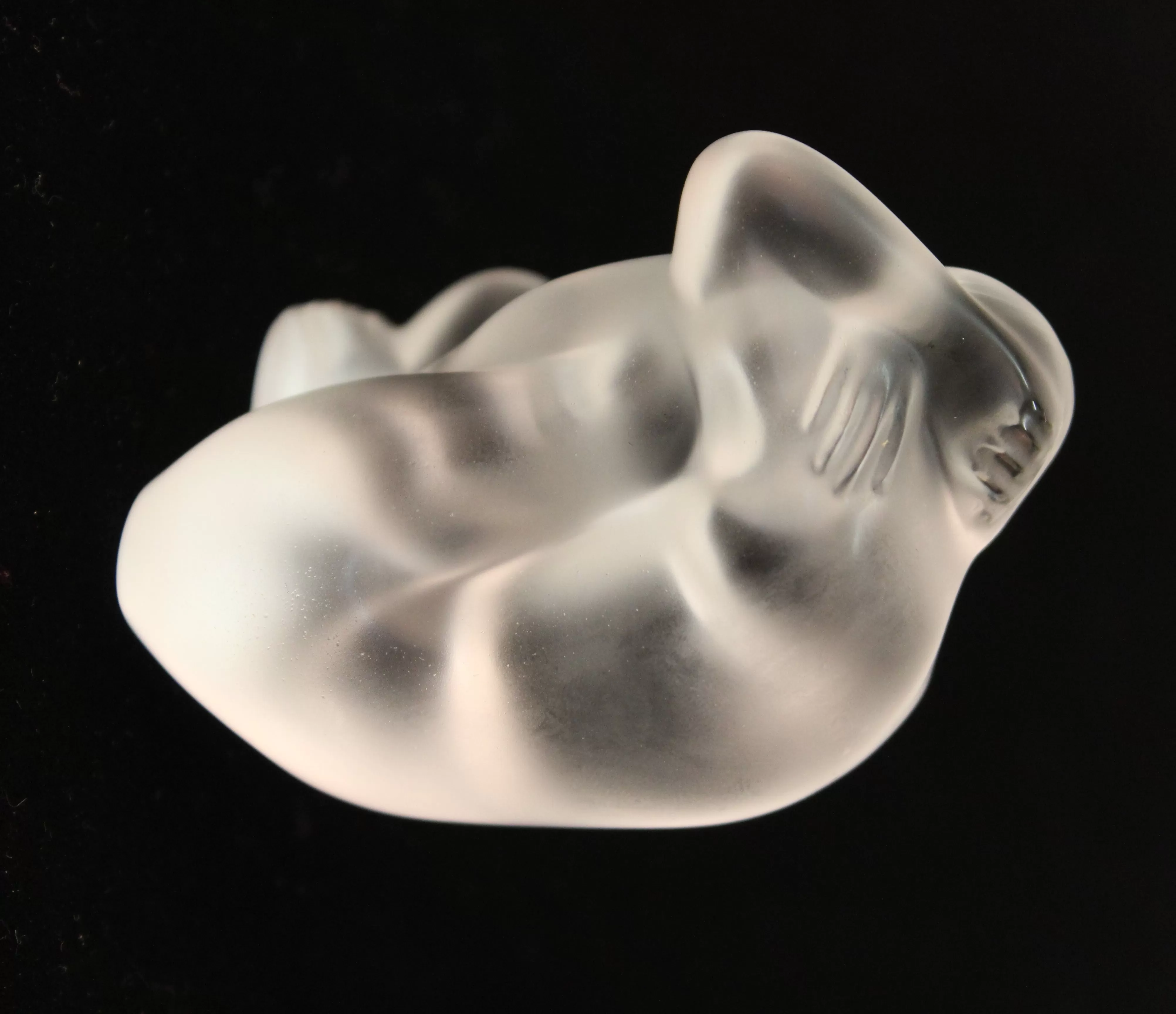 Modern Lalique Crystal Art Glass Nude Figurine