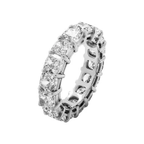 NICA 9 Carat Cushion Cut Diamond Eternity Band in Platinum pointer GIA Certified By Mike Nekta SIZE 6