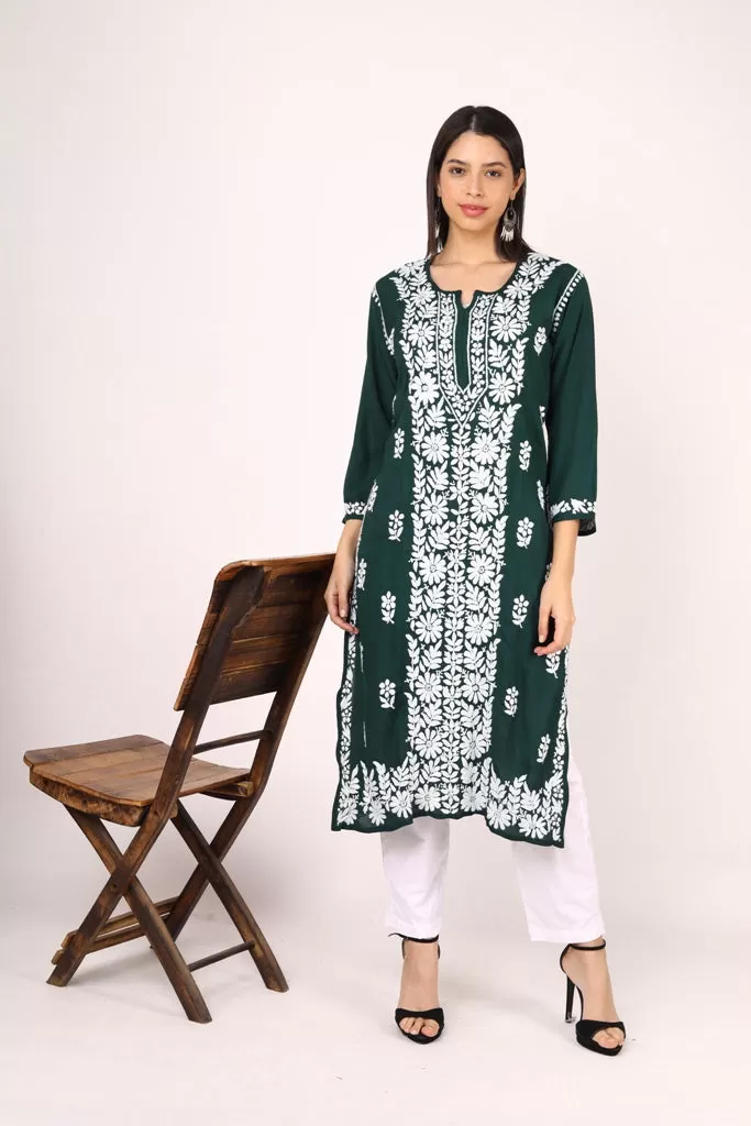 Nikhar Front Pannel Chikankari Kurti