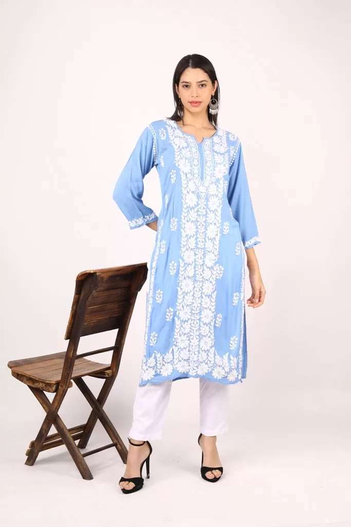 Nikhar Front Pannel Chikankari Kurti