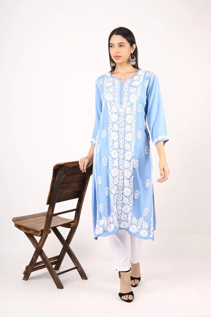 Nikhar Front Pannel Chikankari Kurti