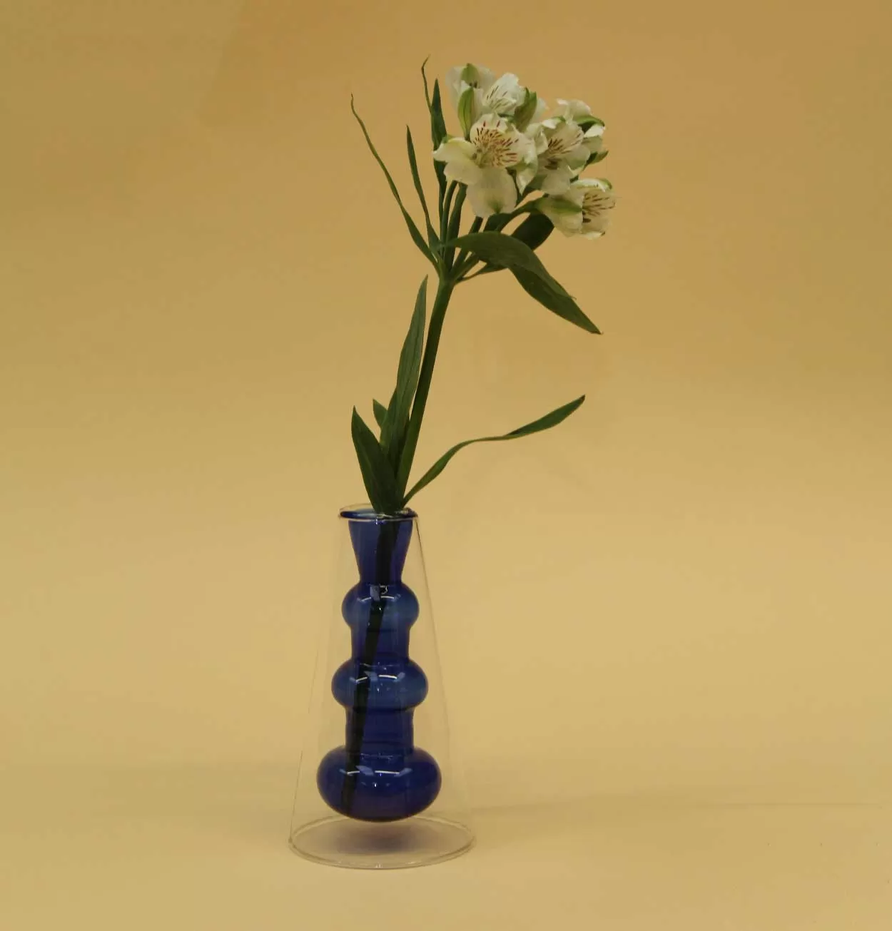 Nordic Glass Vase – Large – Dark Blue