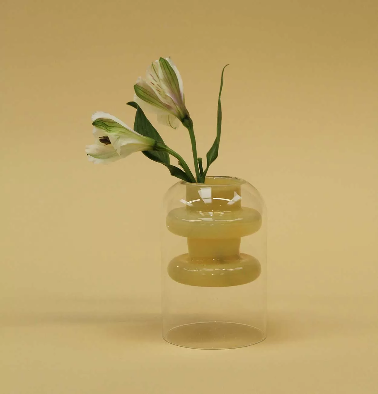 Nordic Glass Vase – Small – Soft Yellow