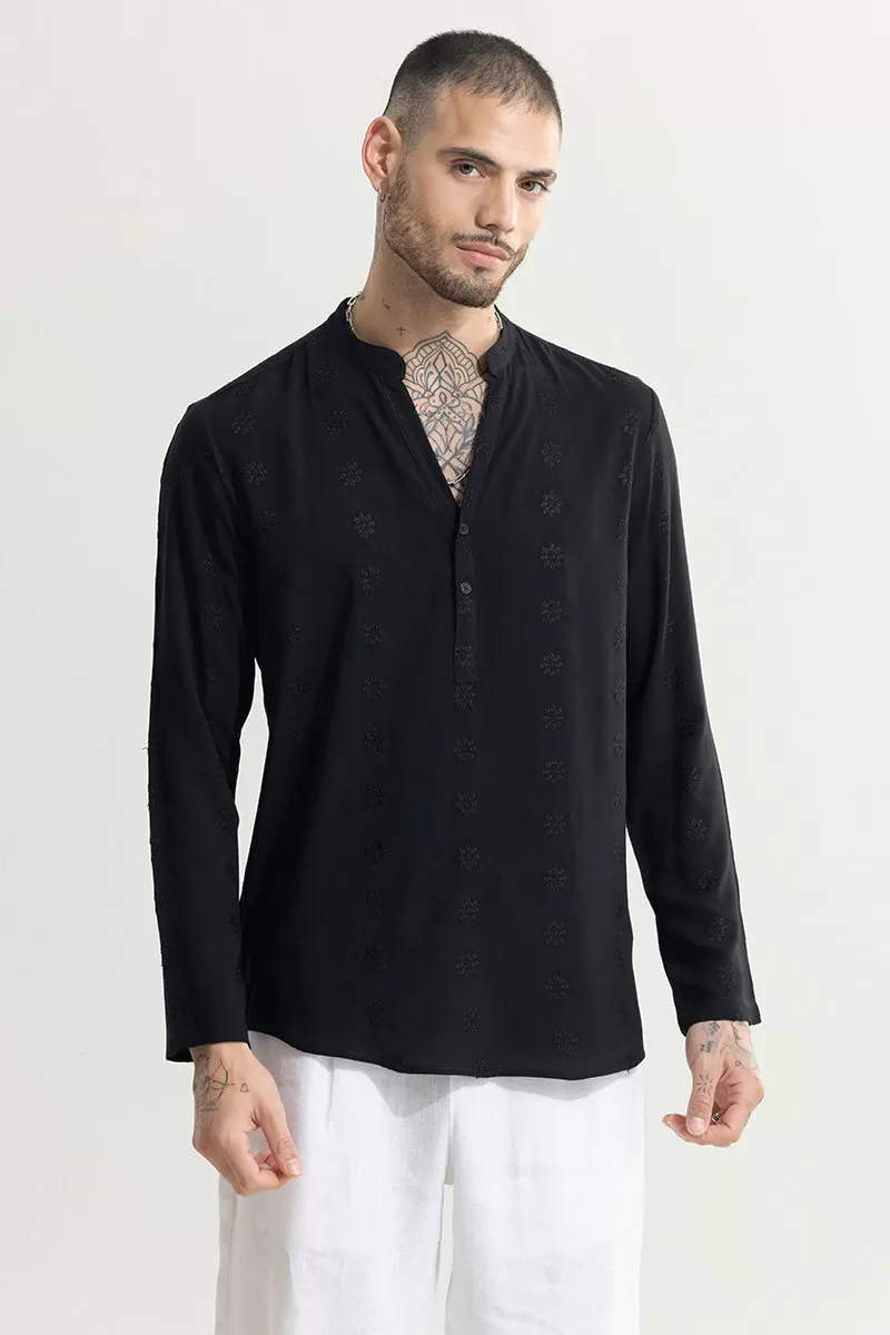 Octus Black Kurta