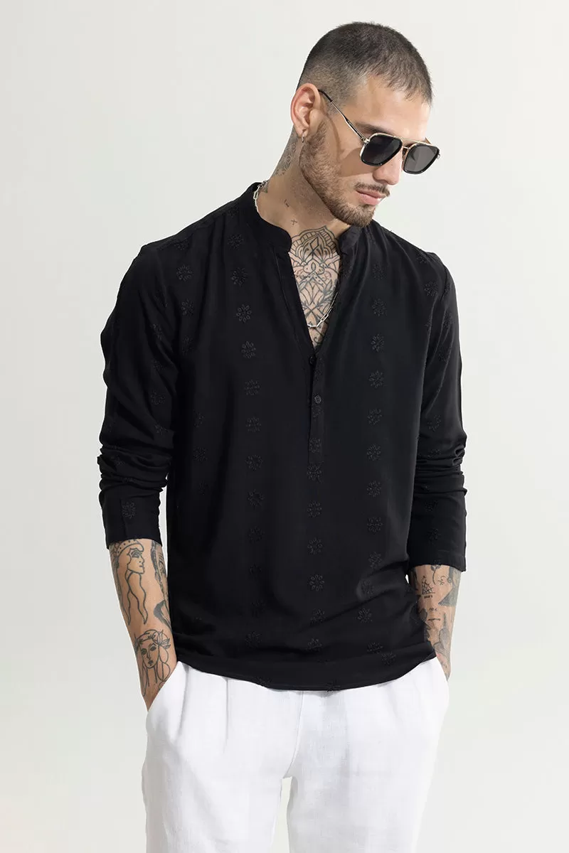 Octus Black Kurta