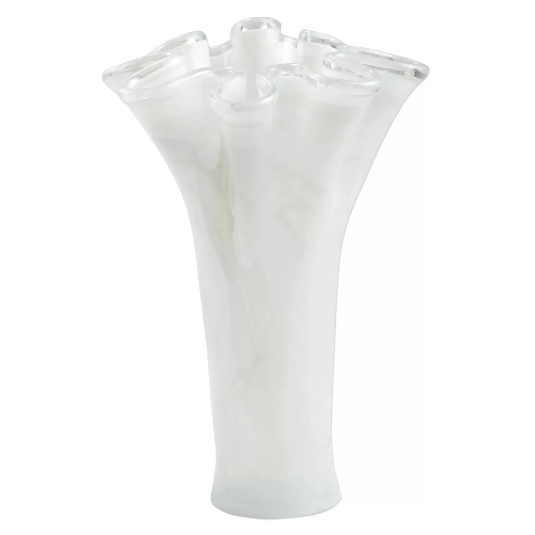 Onda Tall Glas Vase - White