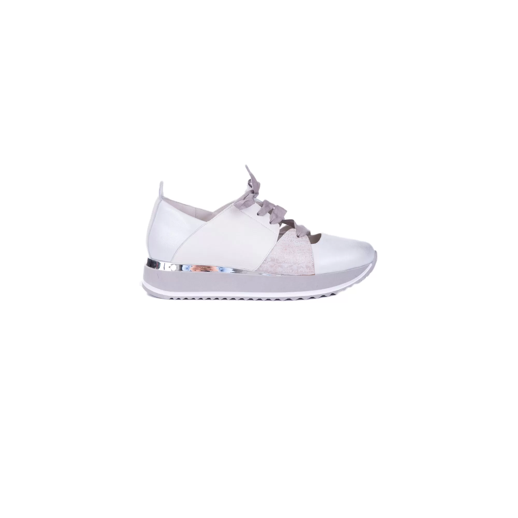 Open-Air Sneaker Metal Sport Cervo Chalk White