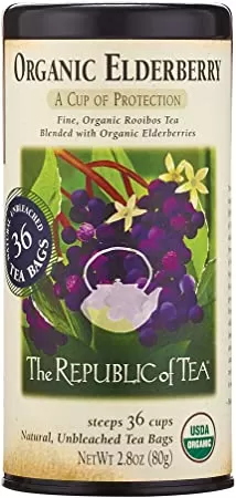 Organic Elderberry Red Tea Bags - 36 Tea Bags