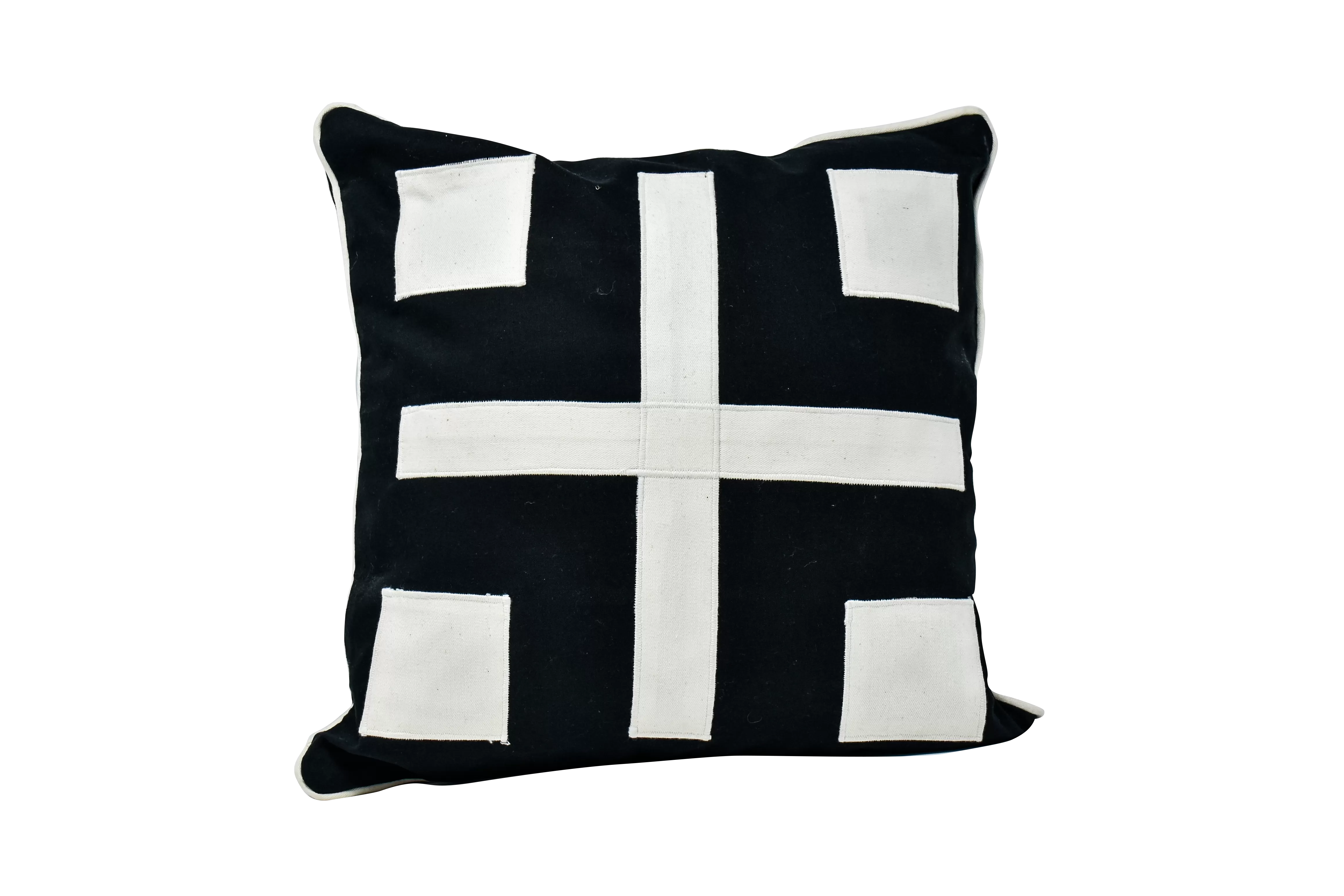 Patch Black and White Pillow Cover 2