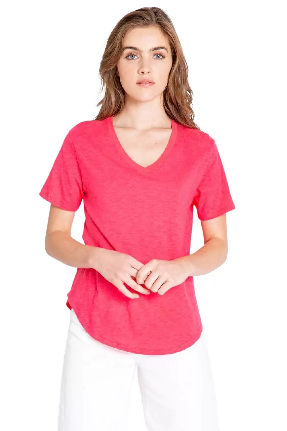 PJ Salvage Beachy Basics Short Sleeve Top RDBBT-WATERMELON