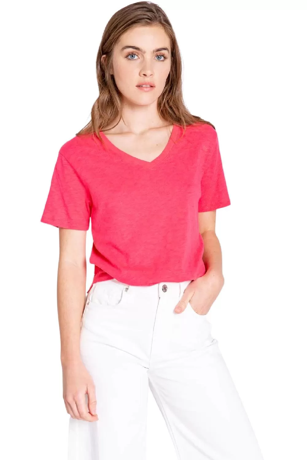 PJ Salvage Beachy Basics Short Sleeve Top RDBBT-WATERMELON