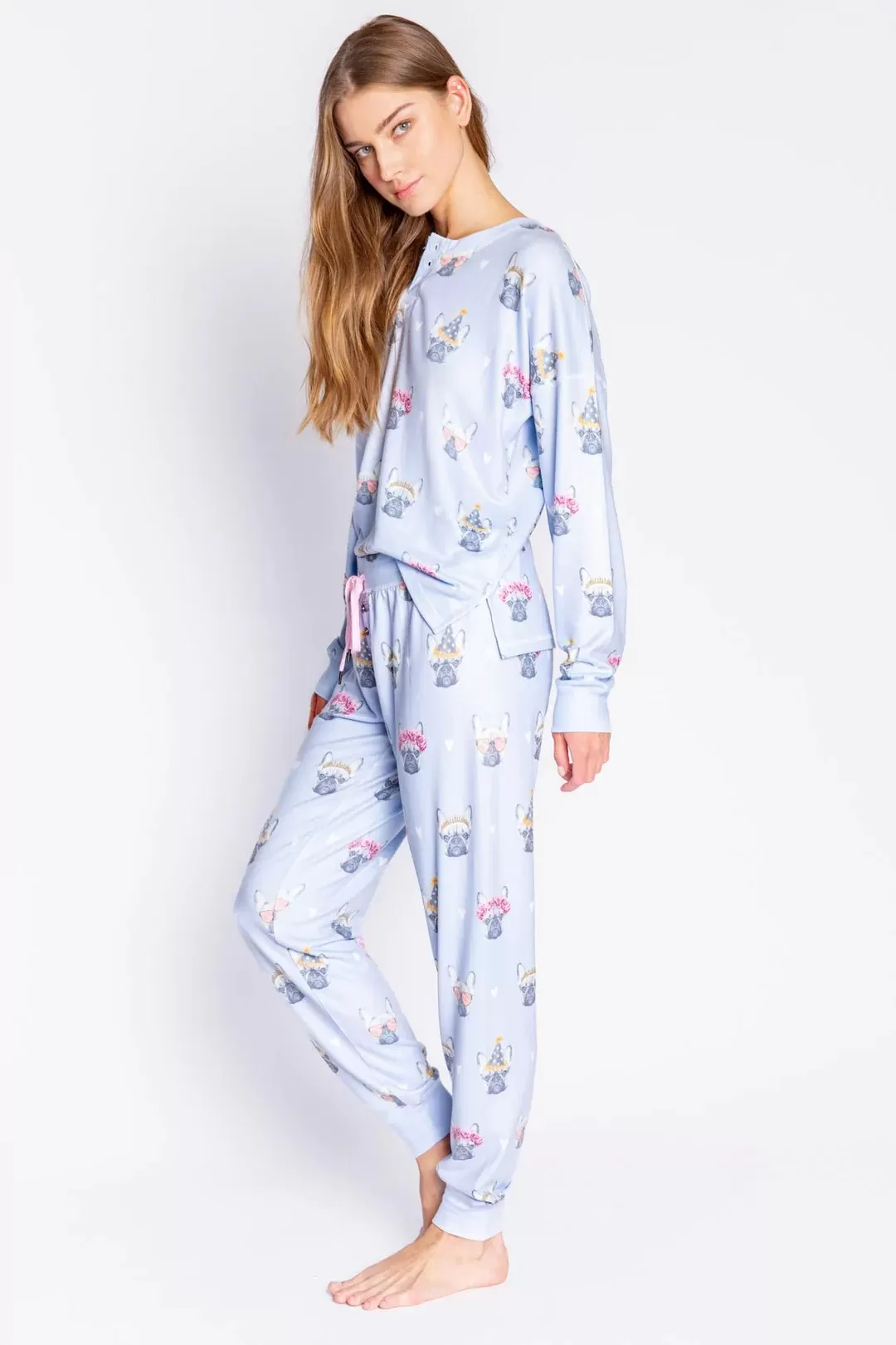 PJ Salvage The Frenchie Life Jammie Set as seen on Chloe Sims