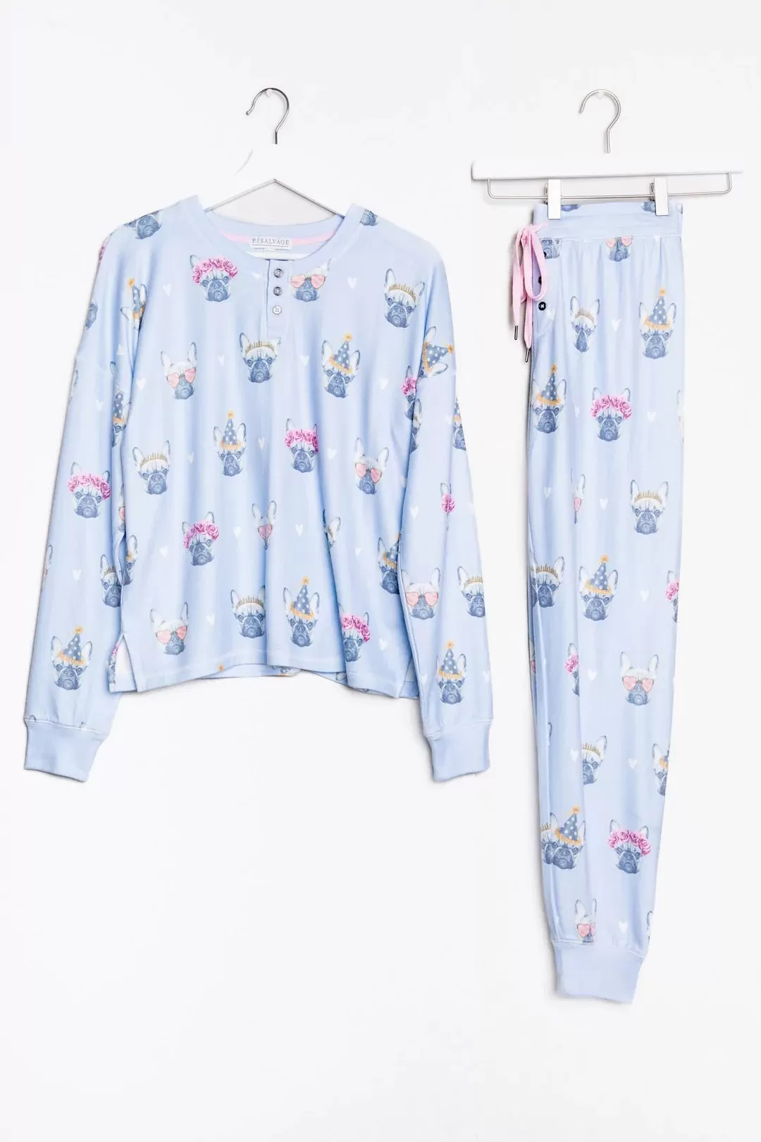 PJ Salvage The Frenchie Life Jammie Set as seen on Chloe Sims