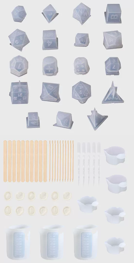 Polyhedral Dice Set Molds