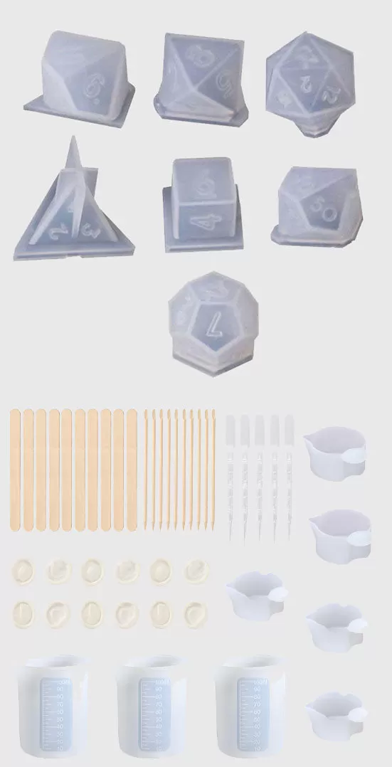 Polyhedral Dice Set Molds