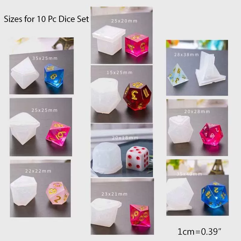 Polyhedral Dice Set Molds