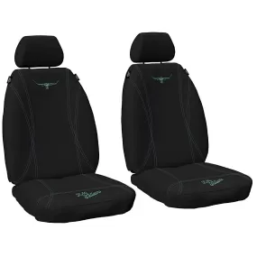 R.M.Williams Jacquard Seat Covers Black/Aqua