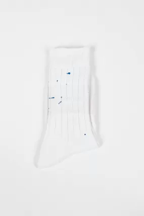 RS-202 Paint Socks White/Blue