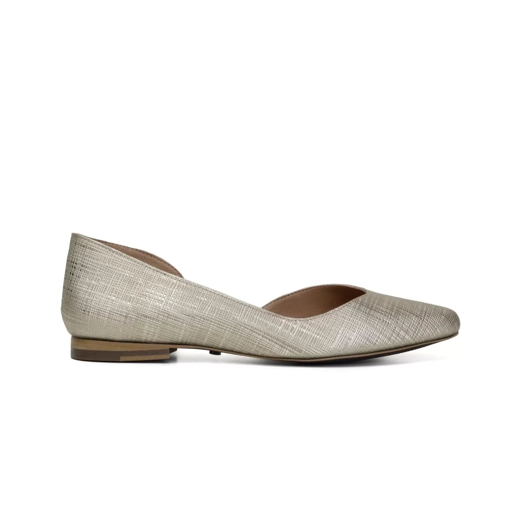 'Serena' women's platinum flat by Zette Shoes