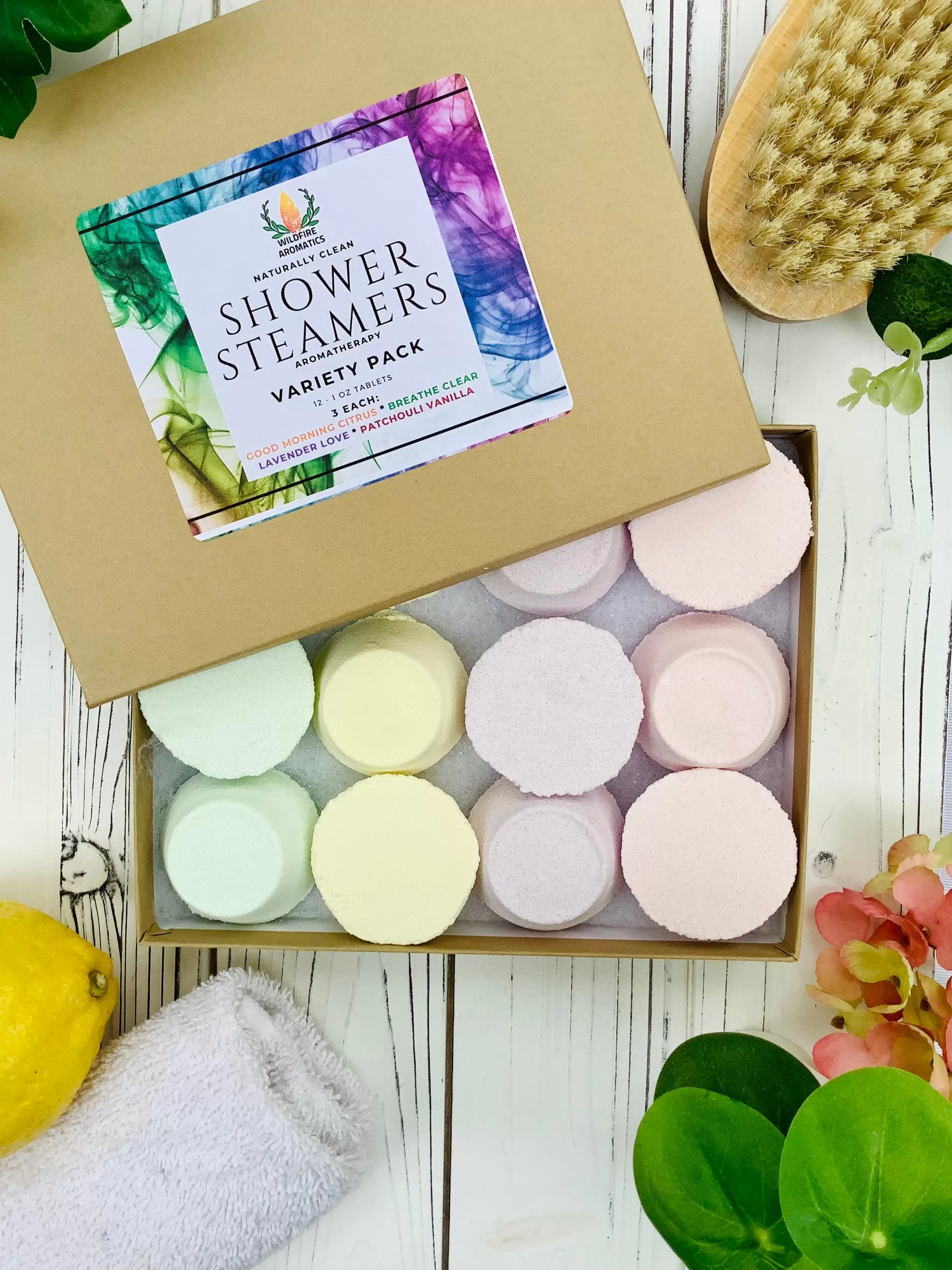 Shower Steamer Tablet Variety Pack, 12 tabs