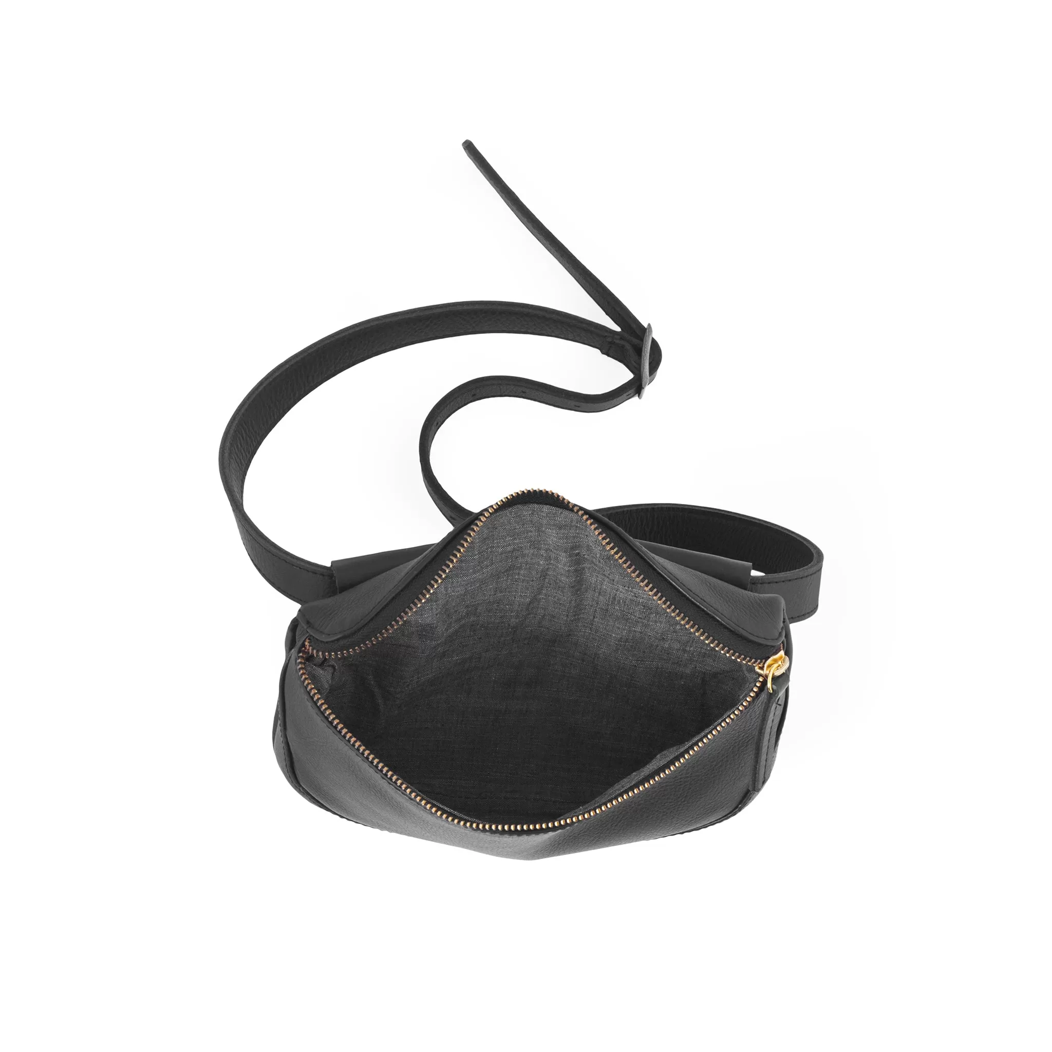 Soho-Belt Bag Leather Fanny Pack-Black