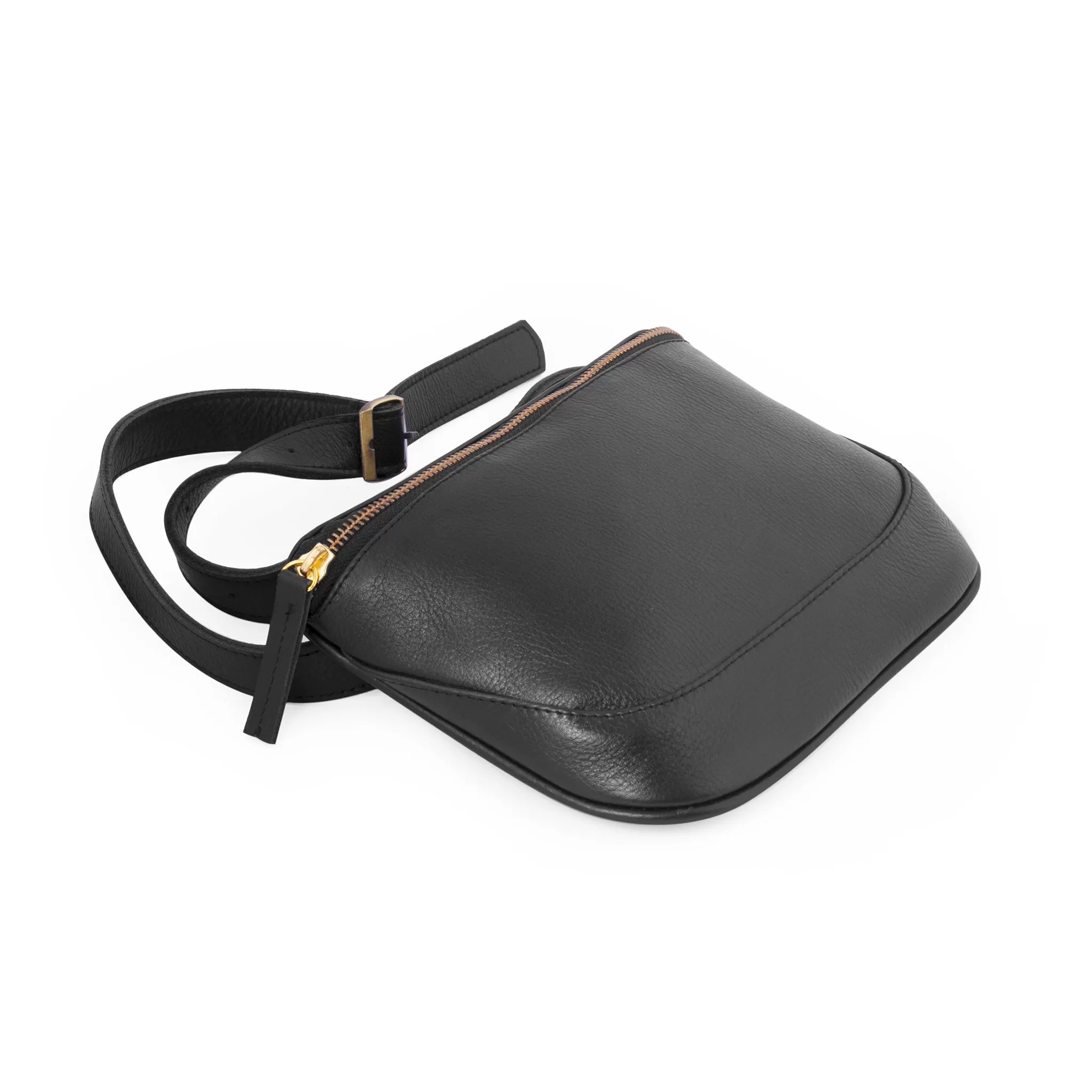 Soho-Belt Bag Leather Fanny Pack-Black