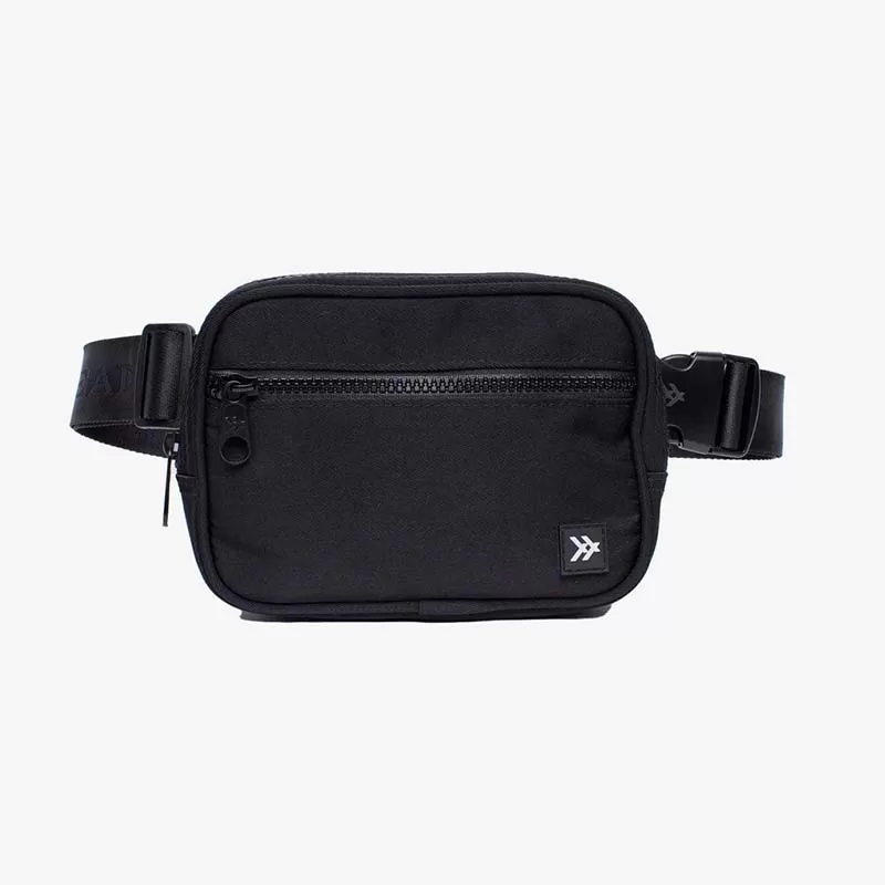 Solid Black Belt Bag