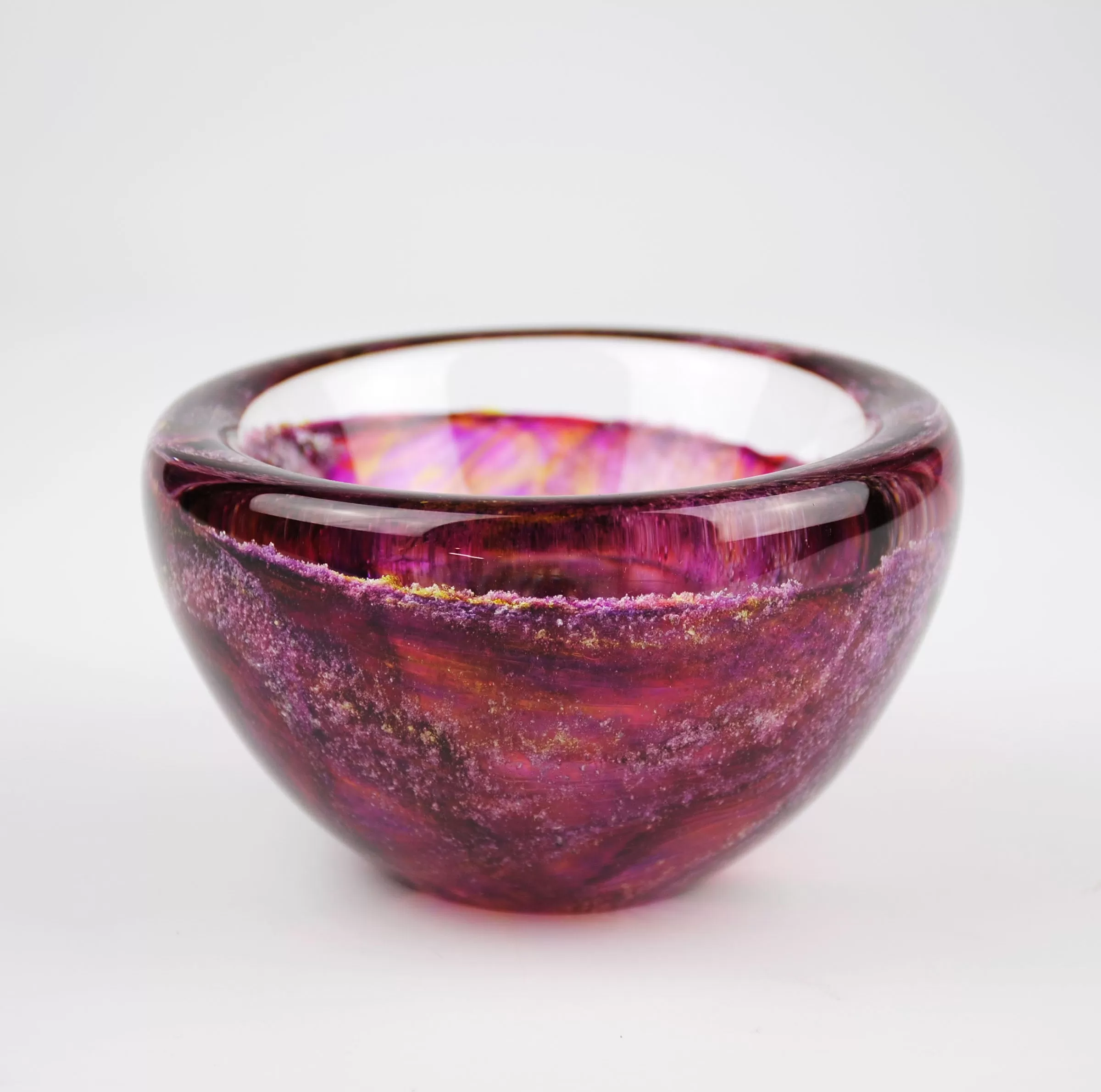 Solid Glass Bowl with Cremation Ash