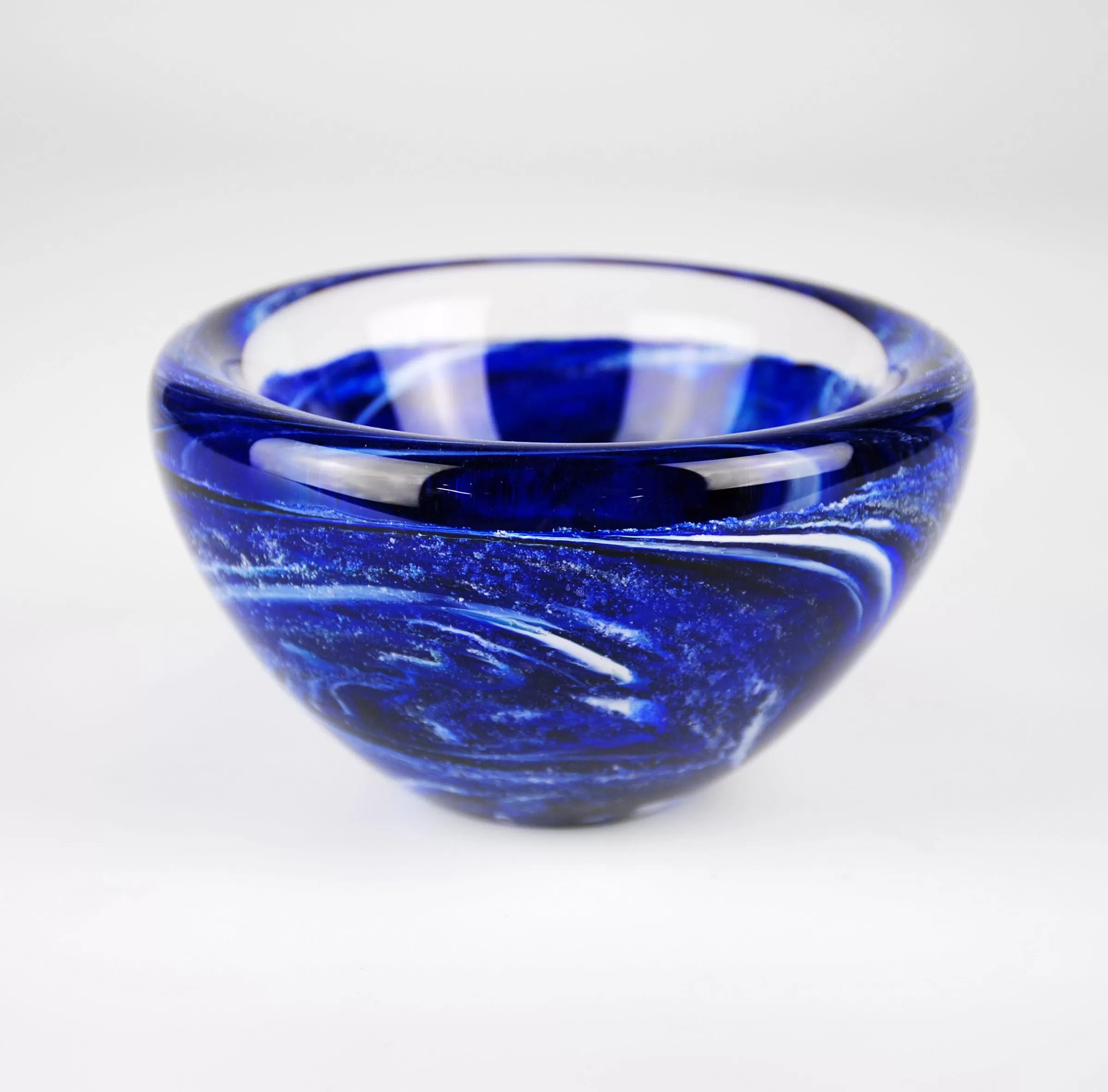 Solid Glass Bowl with Cremation Ash