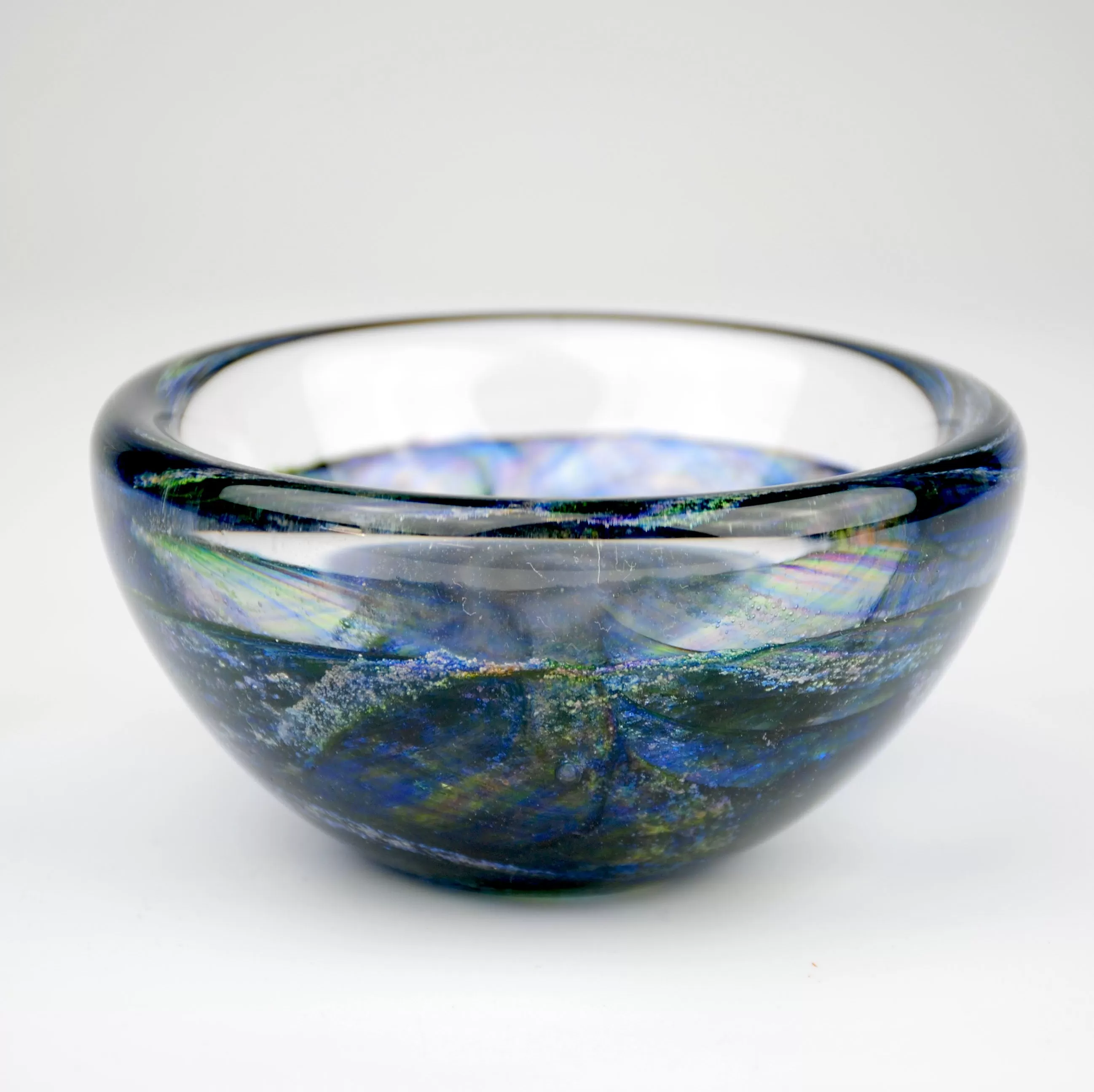 Solid Glass Bowl with Cremation Ash