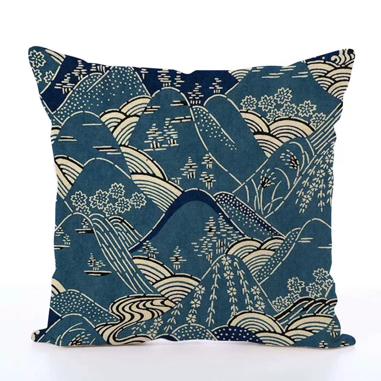 Square Toss Cushion Cover - Blue Mountains