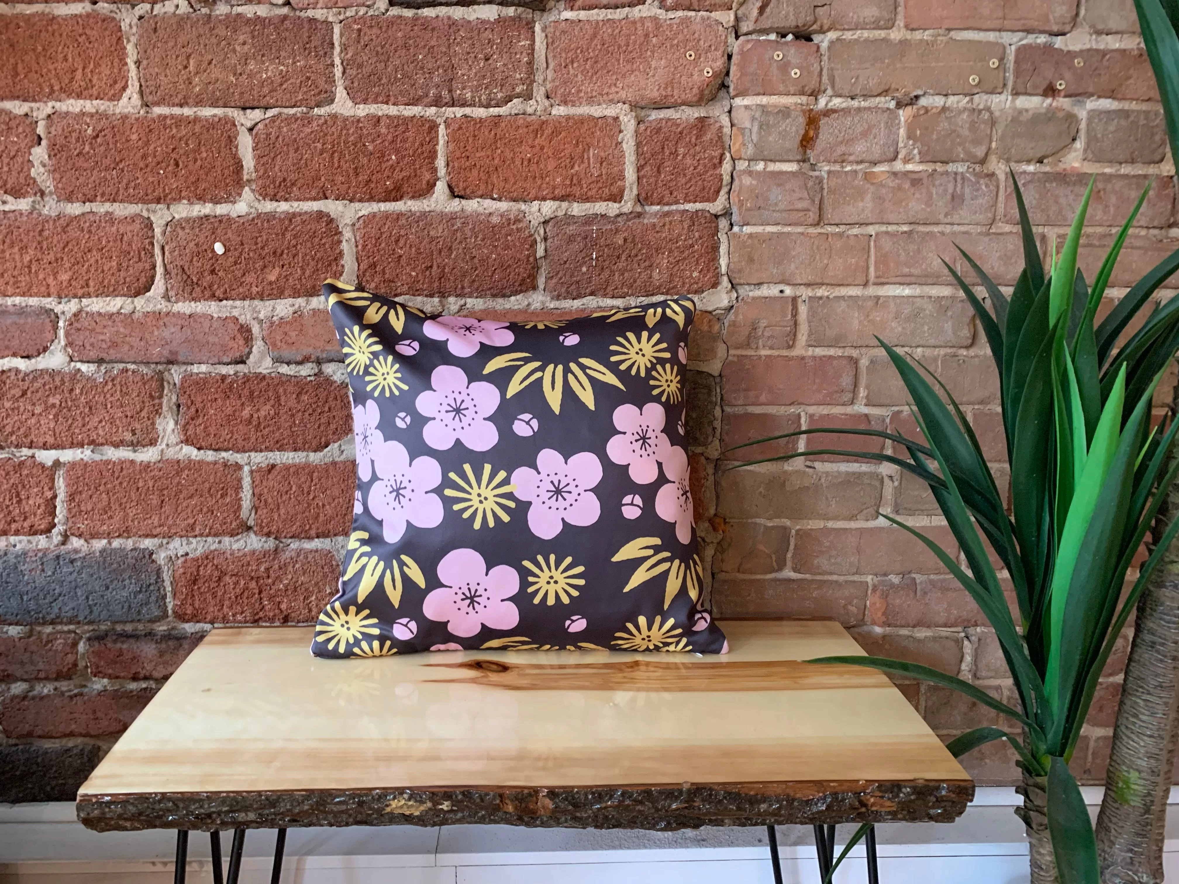 Square Toss Cushion Cover | Plum Blossom