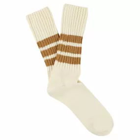 Stripes Crew Socks - Ecru / Mustard