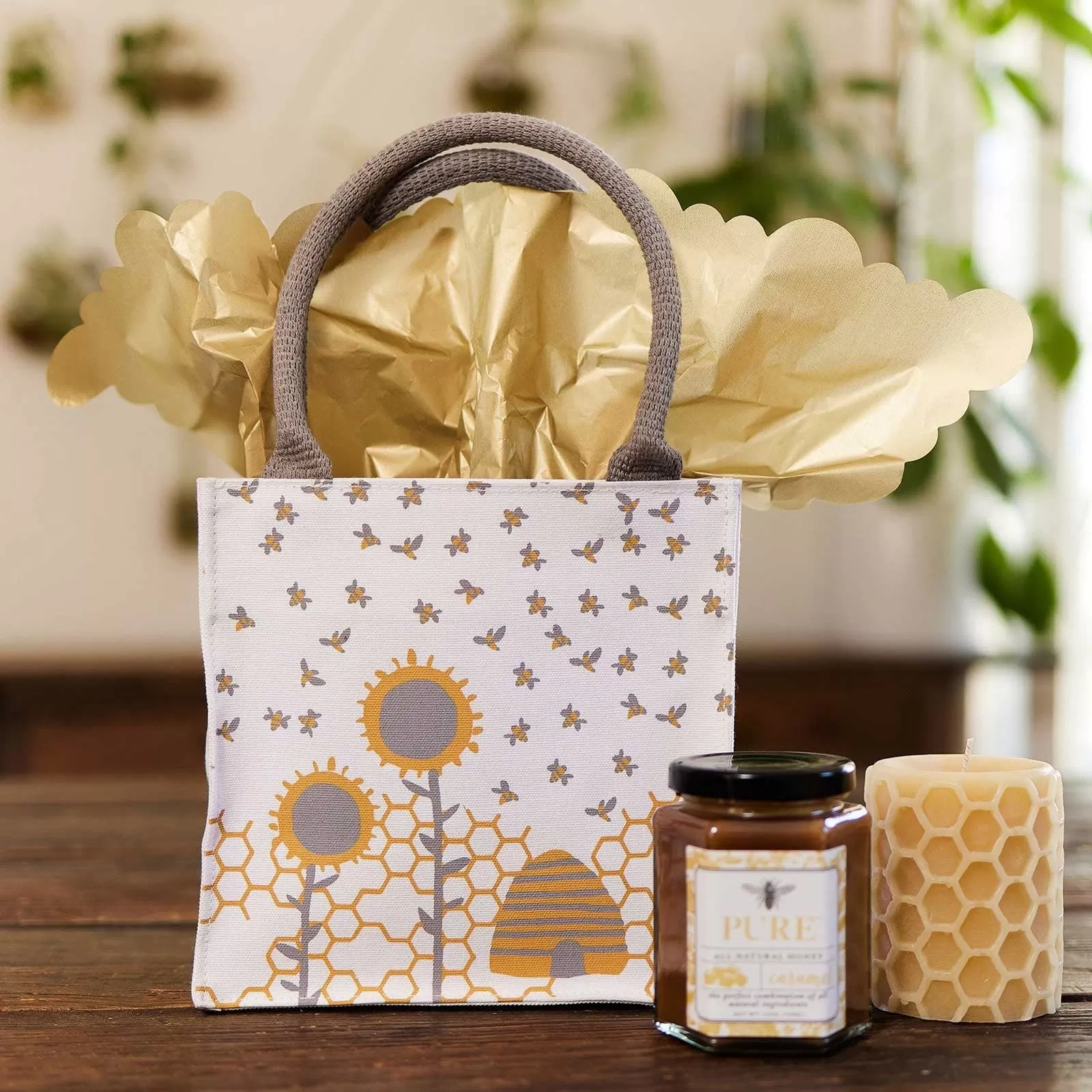 Sunflower And Bees Reusable Itsy Bitsy Gift Bag