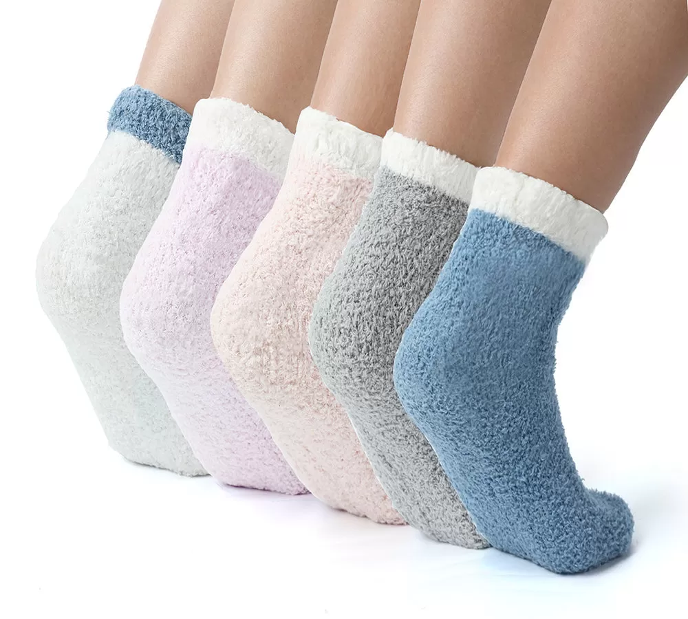 TARRAMARRA Women Crew Fluffy Socks Five Pairs