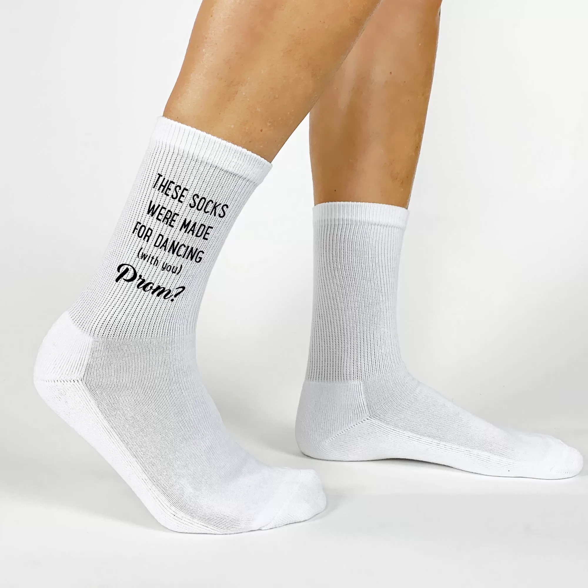 These Socks Were Made for Dancing - PROMposal Crew Socks