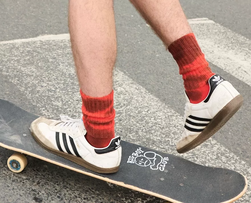 Tie Dye Socks - Orange / Black