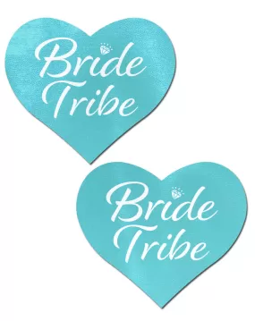 Tiffany Blue 'Bride Tribe' Heart Nipple Pasties