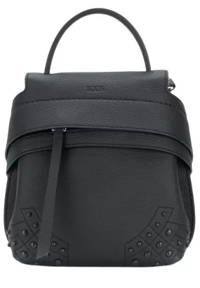 Tod's Medium Leather Studded Wave Backpack