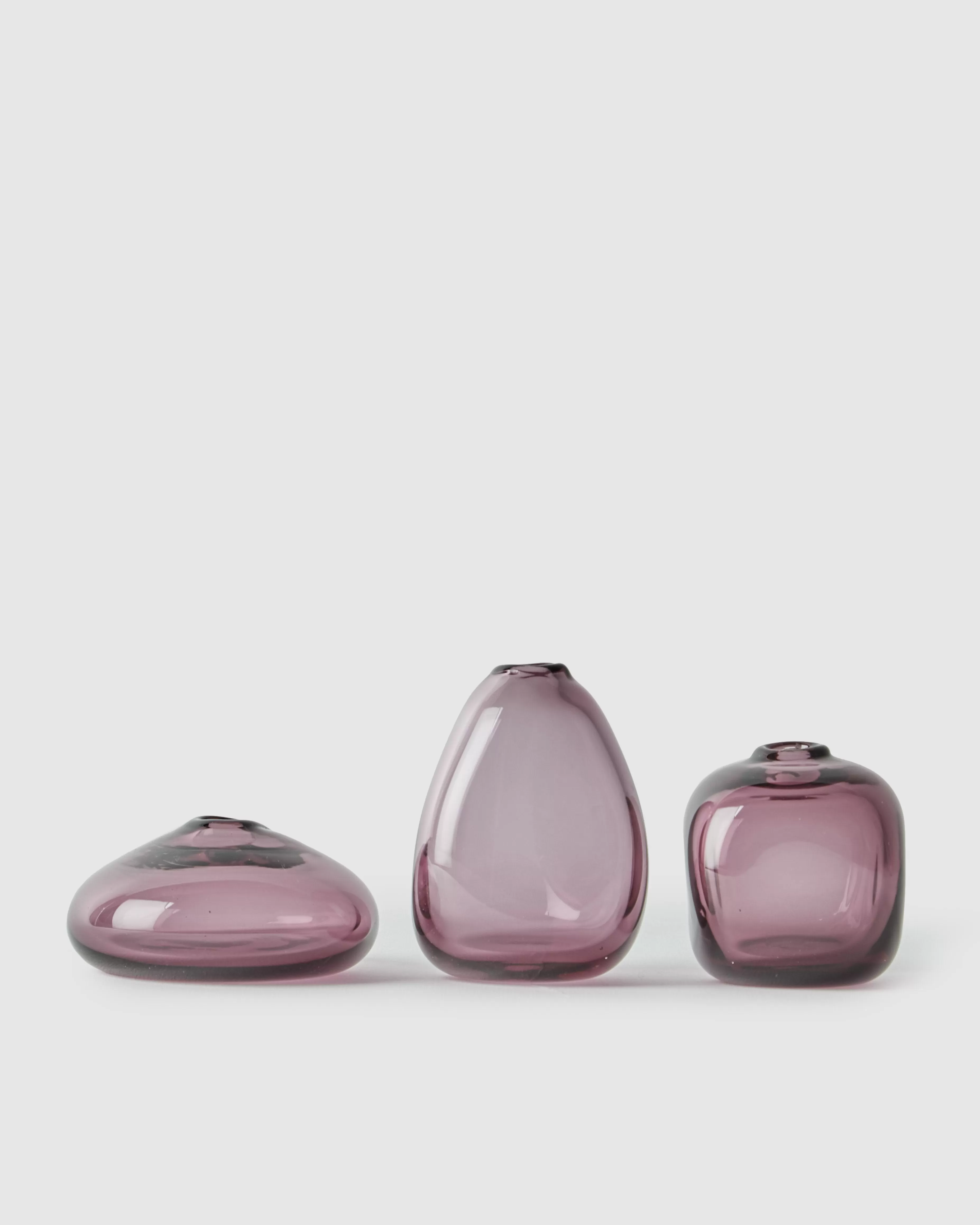 Trio of Kelly Bud Vases - Plum