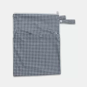 Tyoub Waterproof Stay-dry Zip Wet Bag– Black White Gingham Check