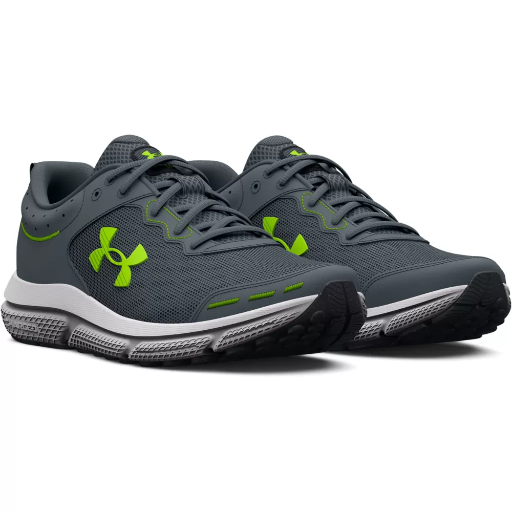 'Under Armour' Men's Charged Assert 10 - Gravel / Lime Surge