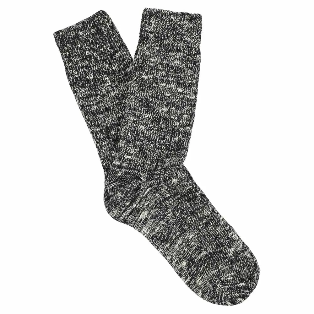 Women Melange Socks Black